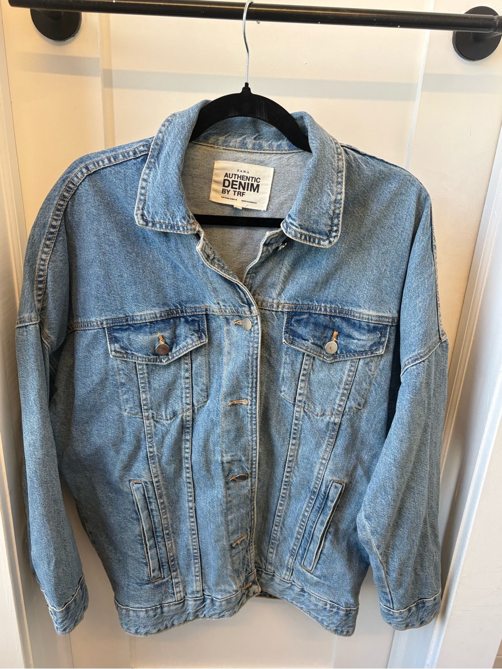 Zara Light Blue Oversized Denim Jacket